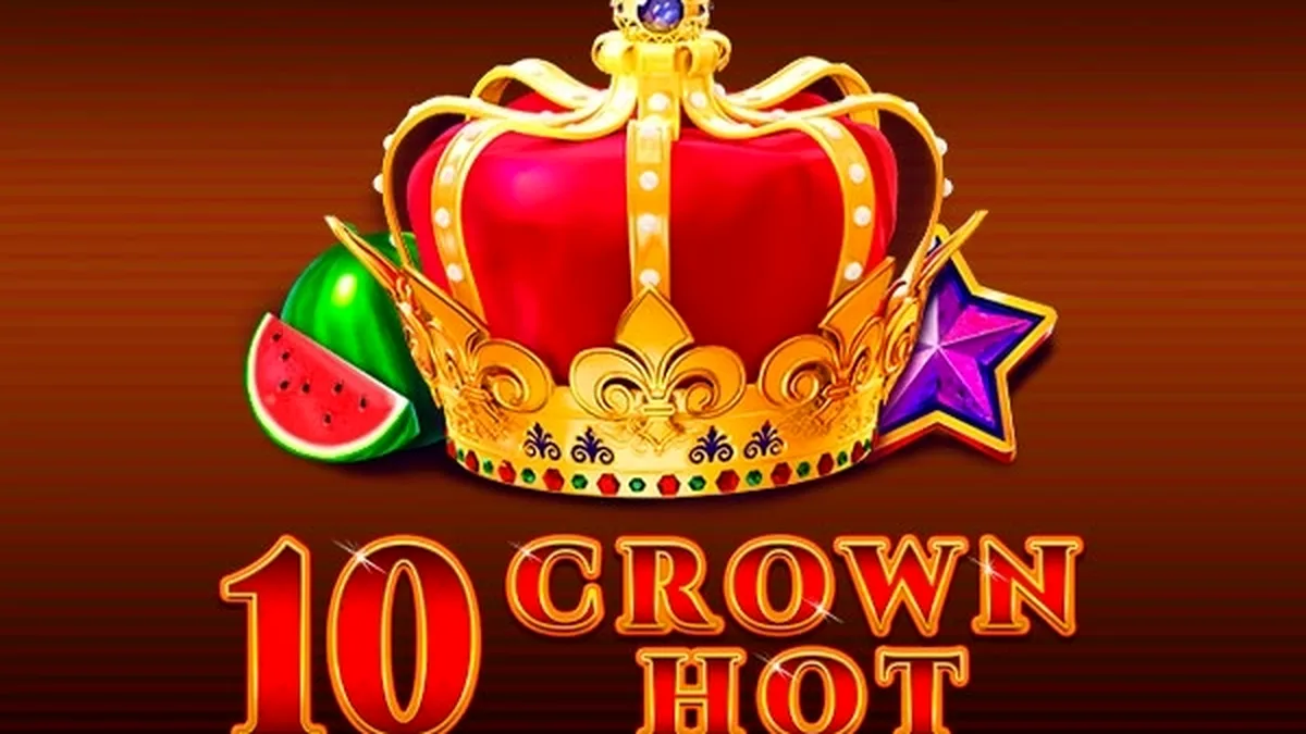 Tampilan visual slot 10 Crown Hot dengan simbol buah dan mahkota